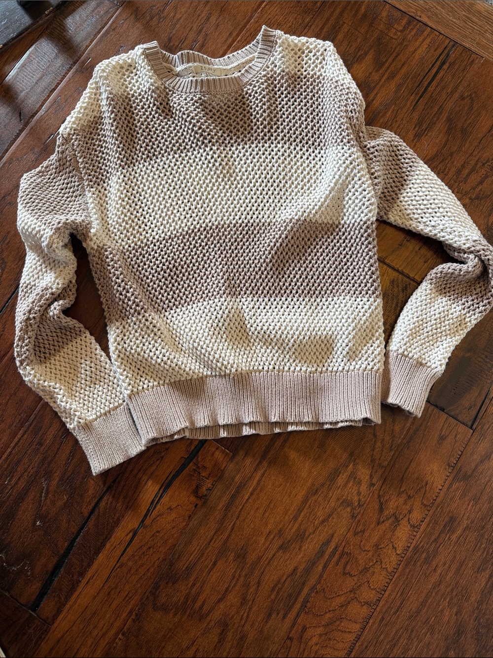 Z Supply Beige and Cream Knit Sweater - Women